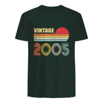 Vintage Nineteenth Birthday T-Shirt in Forest Green - back view