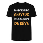 Calvitie Humour Papa Chauve in Black - back view