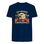 American Flag Anniversary T-Shirt in Navy - back view