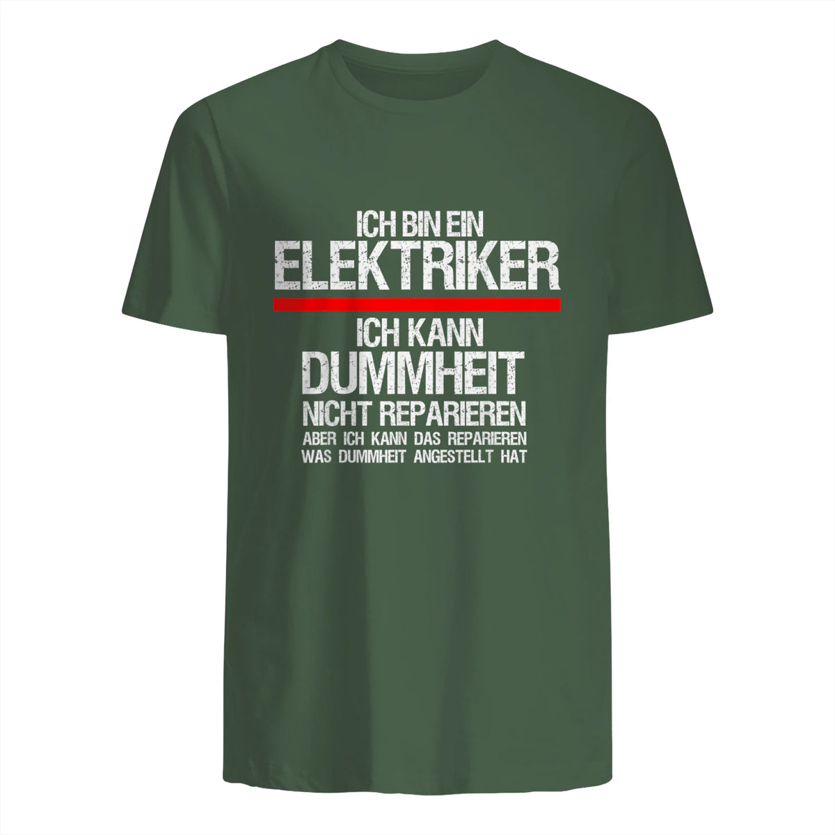 Elektriker Fun Geschenkidee - Herren Schwarz S - Kurzarm - Casual Funny Slogan Electrician in Military Green - back view