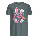 Happy Easter Bunny Women Girls Rabbit Easter Egg Hunt Funny in Dark Heather - back view