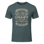 I Never Dreamed That I'd Become A Grumpy Old Man Grandpa in Dark Heather - front view