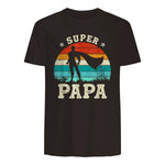 Fête des Pères Meilleur Père Humour Retro Super Papa Parfait in Dark Chocolate - back view