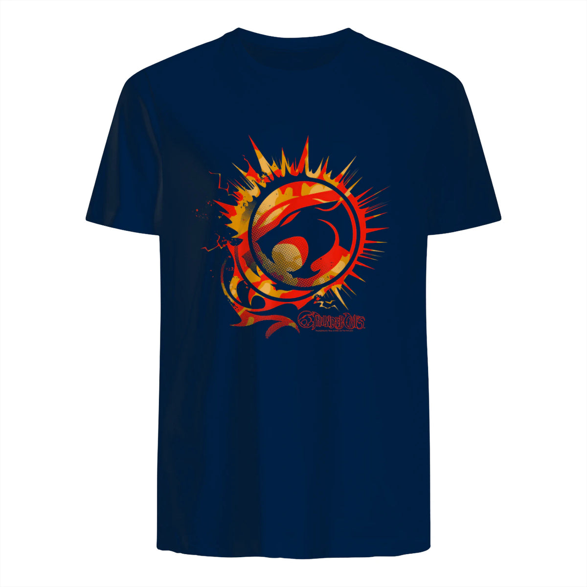 Thundercats Flare Circle Logo T-Shirt in Navy - back view