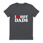 I Love I Heart Hot Dads Shirt in Charcoal - back view