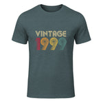 Vintage Twenty-Fourth Birthday Gift T-Shirt in Dark Heather - front view