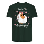 Just a Girl Who Loves Guinea Pigs - Cute Pets Lover Gift in Forest Green - back view