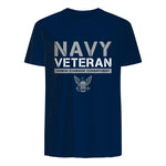 US Navy - Veteran Honor Courage Commitment T-Shirt in Navy - back view