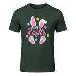 Happy Easter Bunny Women Girls Rabbit Easter Egg Hunt Funny in Forest Green - front view