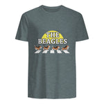 Drôle Les Beagles Beagle Dog Sitter Doggy Puppy Crosswalk in Dark Heather - back view