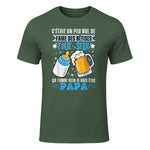 bientôt papa 2026 Annonce Futur Papa Humour Nouveau Papa tee in Military Green - front view