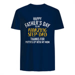 Happy father's day step dad in Navy - back view