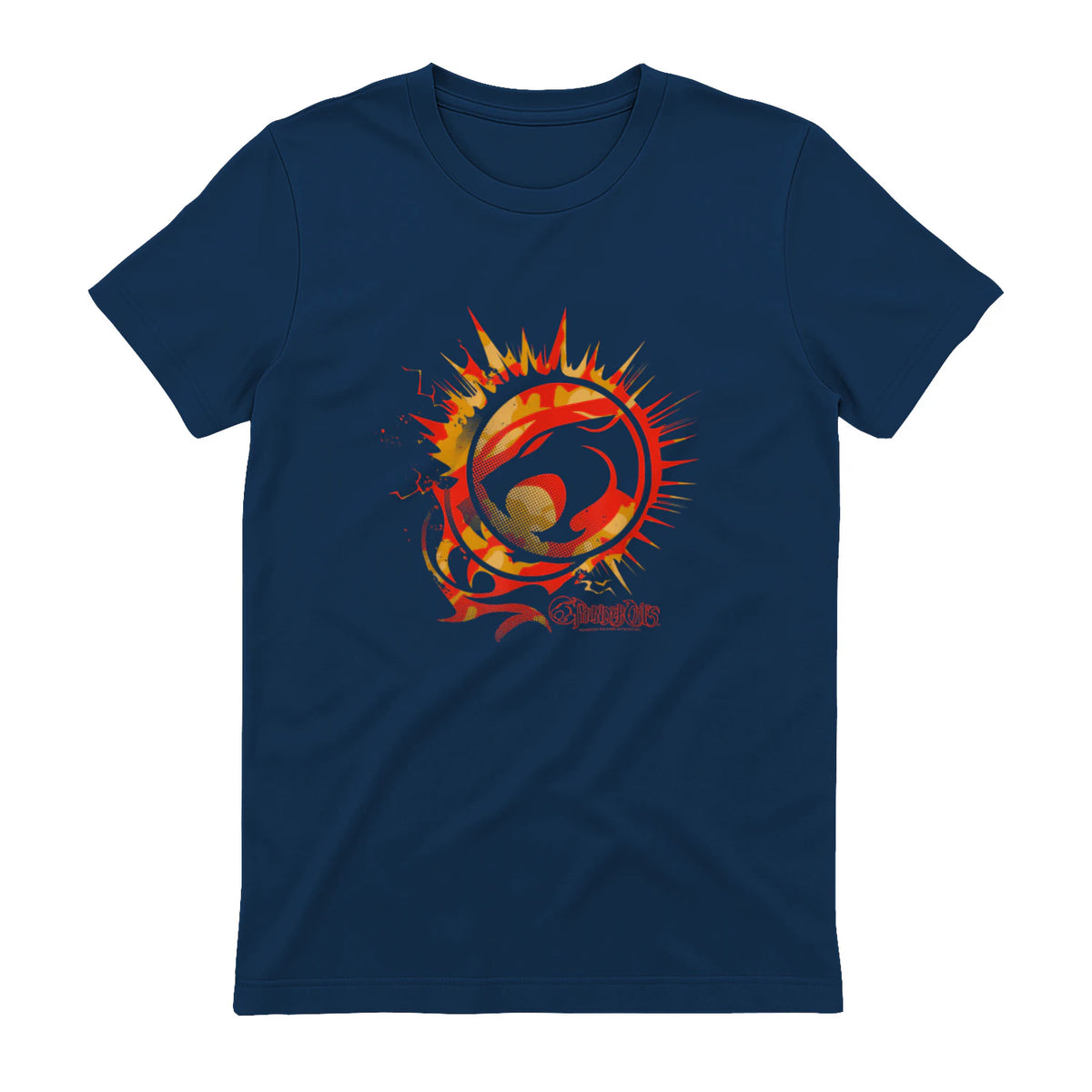 Thundercats Flare Circle Logo T-Shirt in Navy - back view