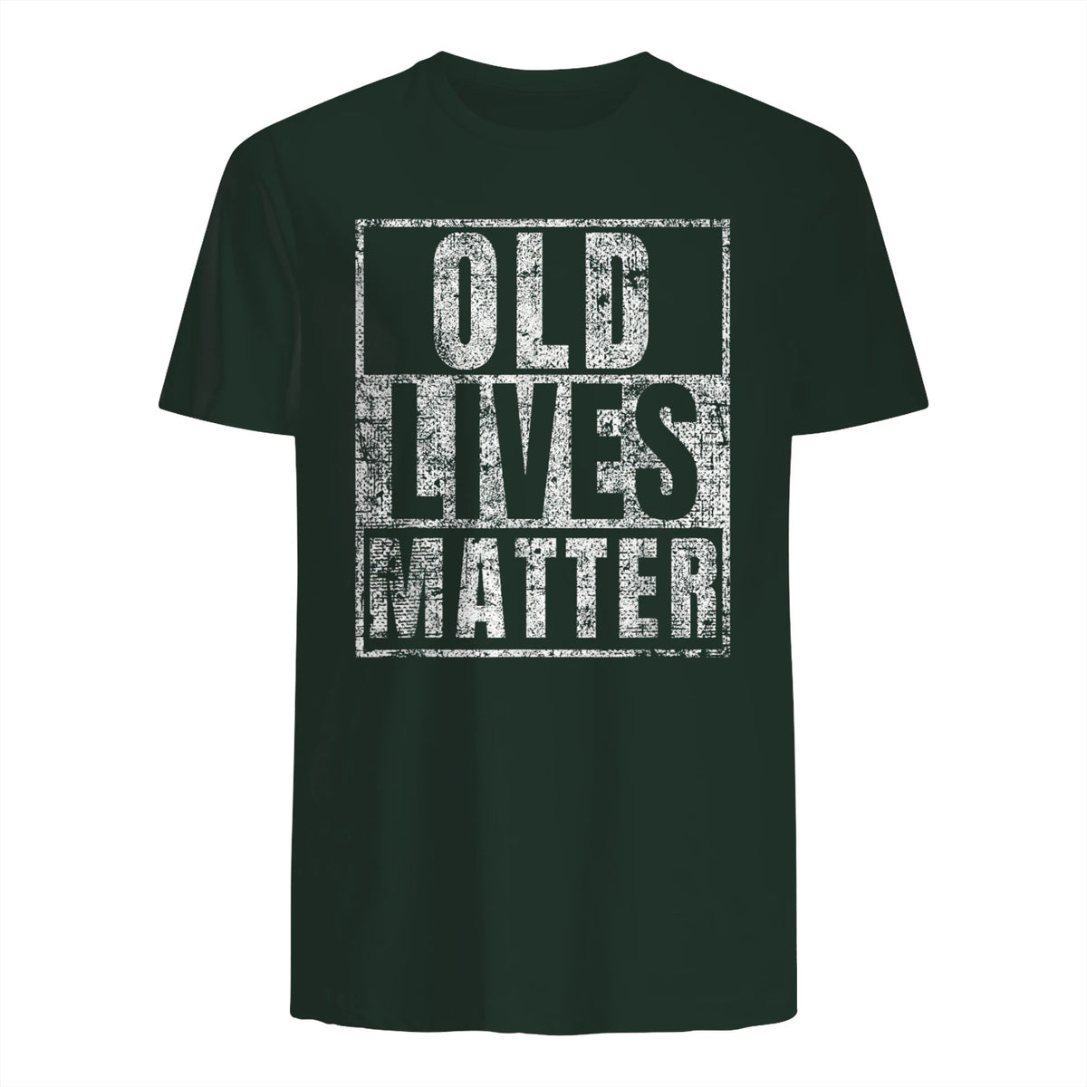 Old Lives Matter Funny Birthday Party Gag Gift for Dad in Forest Green - back view