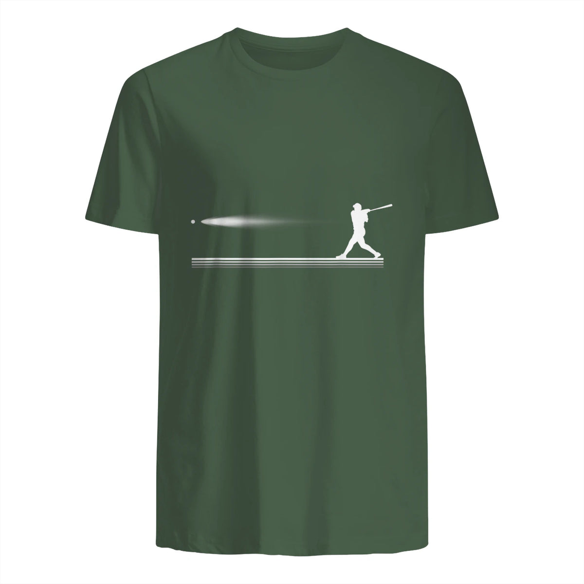Baseball Apparel - Baseball T-Shirt in Military Green - back view