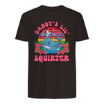 Daddy's Lil Squirter Joke T-Shirt in Dark Chocolate - back view