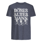 Opa & Großvater Männer Geschenke Vintage Totenkopf Schwarz, S Herren, Halbarm, in Heather Navy - back view