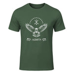Drapeau circassien, Adygea, Adiga. in Military Green - front view