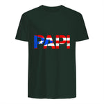 Puerto Rico Flag Father's Day Patriotic Puerto Rican Pride in Forest Green - back view
