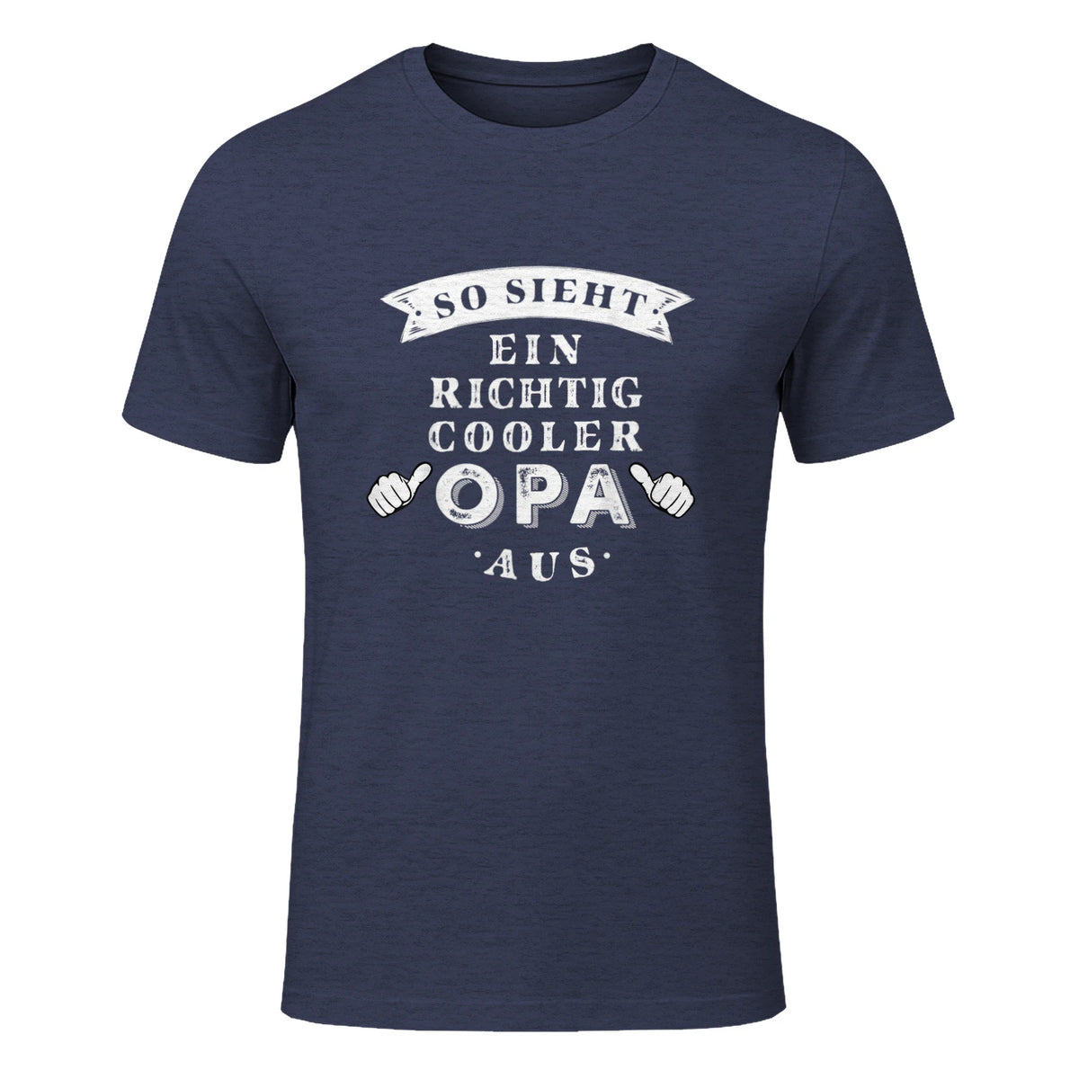 So Sieht EIN richtig Cooler Opa aus Großvater in Heather Navy - front view