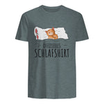 Süße Katzen & Haustier Geschenkideen Offizielles Schlafshirt Katze Schlafanzug Katzen in Dark Heather - back view