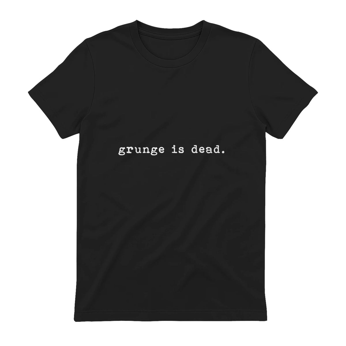 Chemises de soirée rock des années 90 Grunge Is Dead Novelty Saying Funny in Black - back view