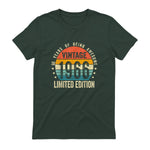 Vintage Sixtieth Birthday Gift T-Shirt in Forest Green - back view