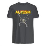 Autism Skeleton Meme in Charcoal - back view