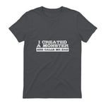 Funny Tshirt Gift for Dad from Daughter First Father's Day in Charcoal - back view
