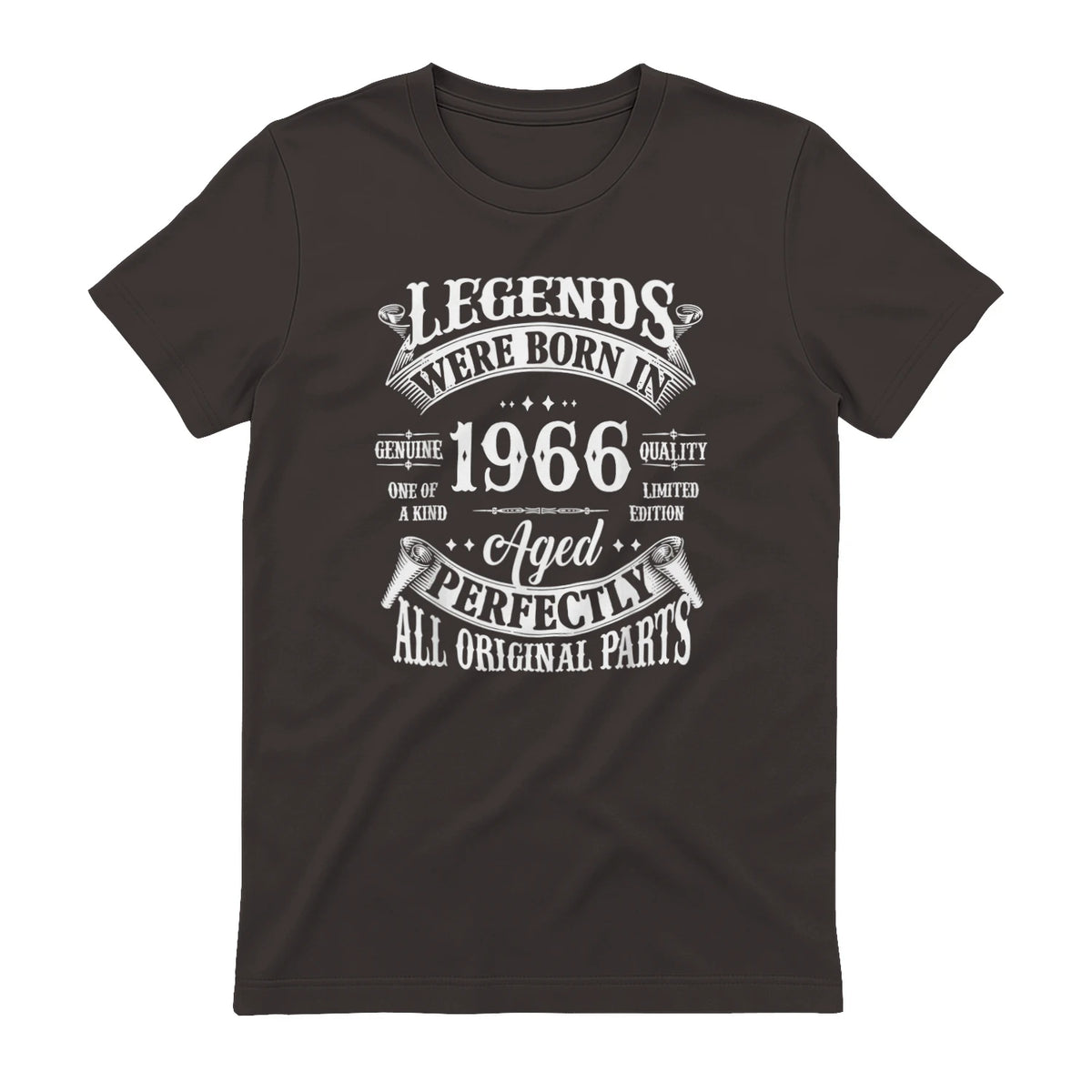 Vintage Sixtieth Birthday Shirt T-Shirt in Dark Chocolate - back view