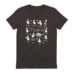 Funny It’s Ok to Be Different Autism Goose Teacher in Dark Chocolate - back view