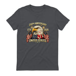 American Flag Anniversary T-Shirt in Charcoal - back view