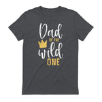 Dad of the Wild One First Birthday Daddy T-Shirt in Charcoal - back view