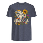 No King in America T-Shirt in Heather Navy - back view
