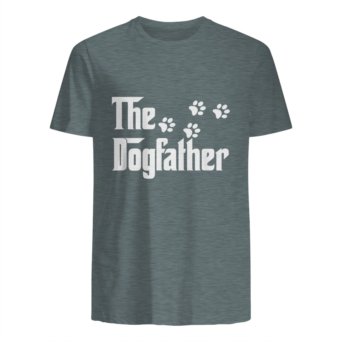 The Dogfather T-Shirt Dad Fathers Day Gift Dog Lover in Dark Heather - back view