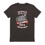 Biker-Opa wie normaler Opa Aber viel Cooler - Motorrad Shirt in Dark Chocolate - back view