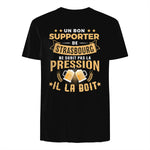 Bon Supporter Strasbourg boit la pression humour Strasbourg in Black - back view