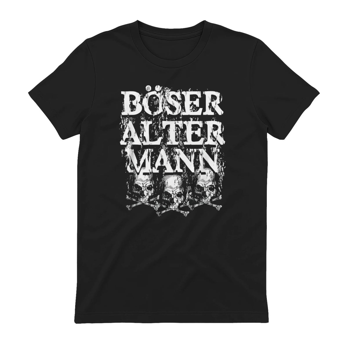Opa & Großvater Männer Geschenke Vintage Totenkopf Schwarz, S Herren, Halbarm, in Black - back view