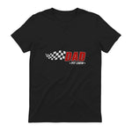 Dad Pit Crew Race Car T-Shirt in Black - back view