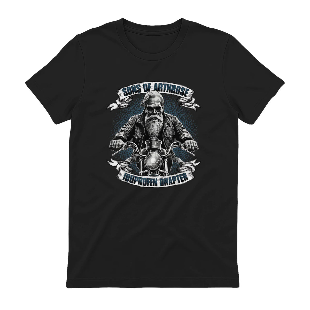 Lustiger Biker Spruch für den alten Mann - Sons of Arthrose - Ibuprofen Chapter Biker Motorradfahrer für ältere in Black - back view