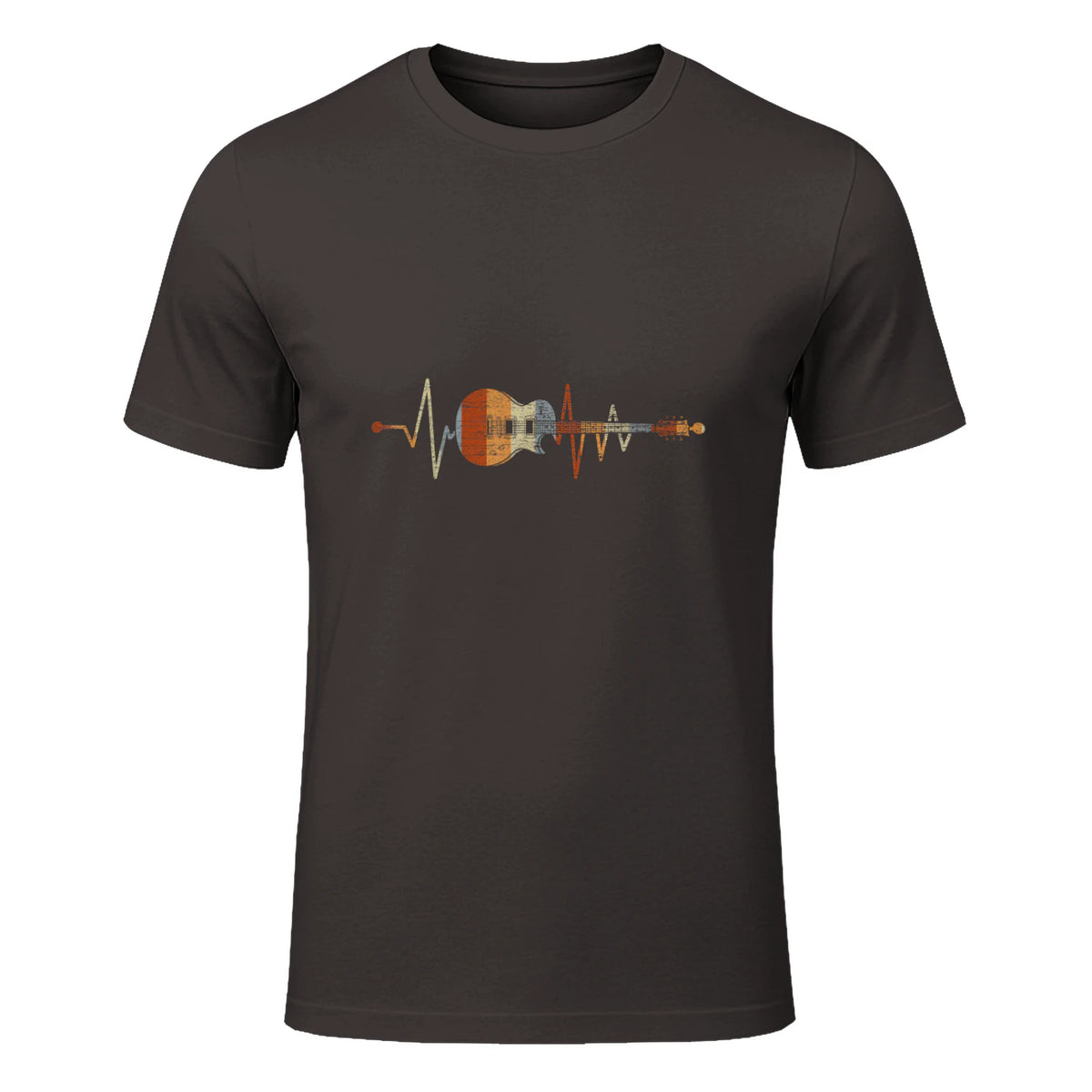 Music Guitarist Heartbeat Guitar in Dark Chocolate - front view