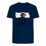Offizielles Schlafshirt Schlafanzug Dackel Hund Geschenkidee in Navy - back view