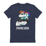 Papacorn Vater Tochter Einhörner in Heather Navy - back view
