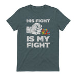 Autism Awareness for Parents of Autistic Kids T-Shirt in Dark Heather - back view