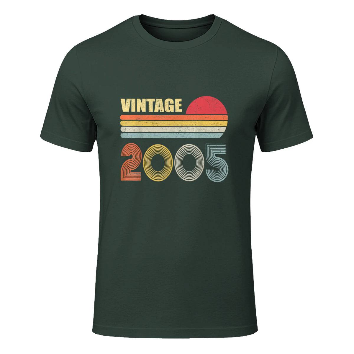 Vintage Nineteenth Birthday T-Shirt in Forest Green - front view