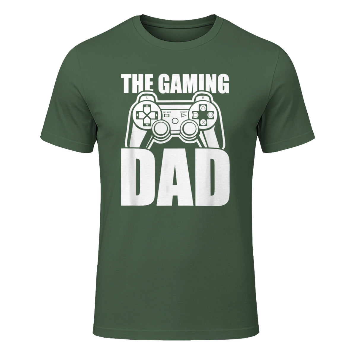 The Gaming Dad Game Controller Spruch Geschenkidee Vatertag T-Shirt in Military Green - front view
