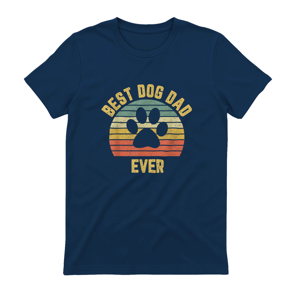 Vintage Dog Dad Cool Father's Day Gift Retro in Navy - back view