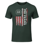American Independence Freedom Anniversary T-Shirt in Forest Green - front view