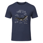 Black Night Leopard Gecko Lézard Reptile Anatomie drôle animal de compagnie in Heather Navy - front view