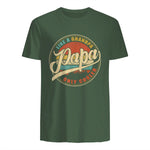 PAPA Like A Grandpa Only Cooler Funny Dad Papa Grandfather in Military Green - back view